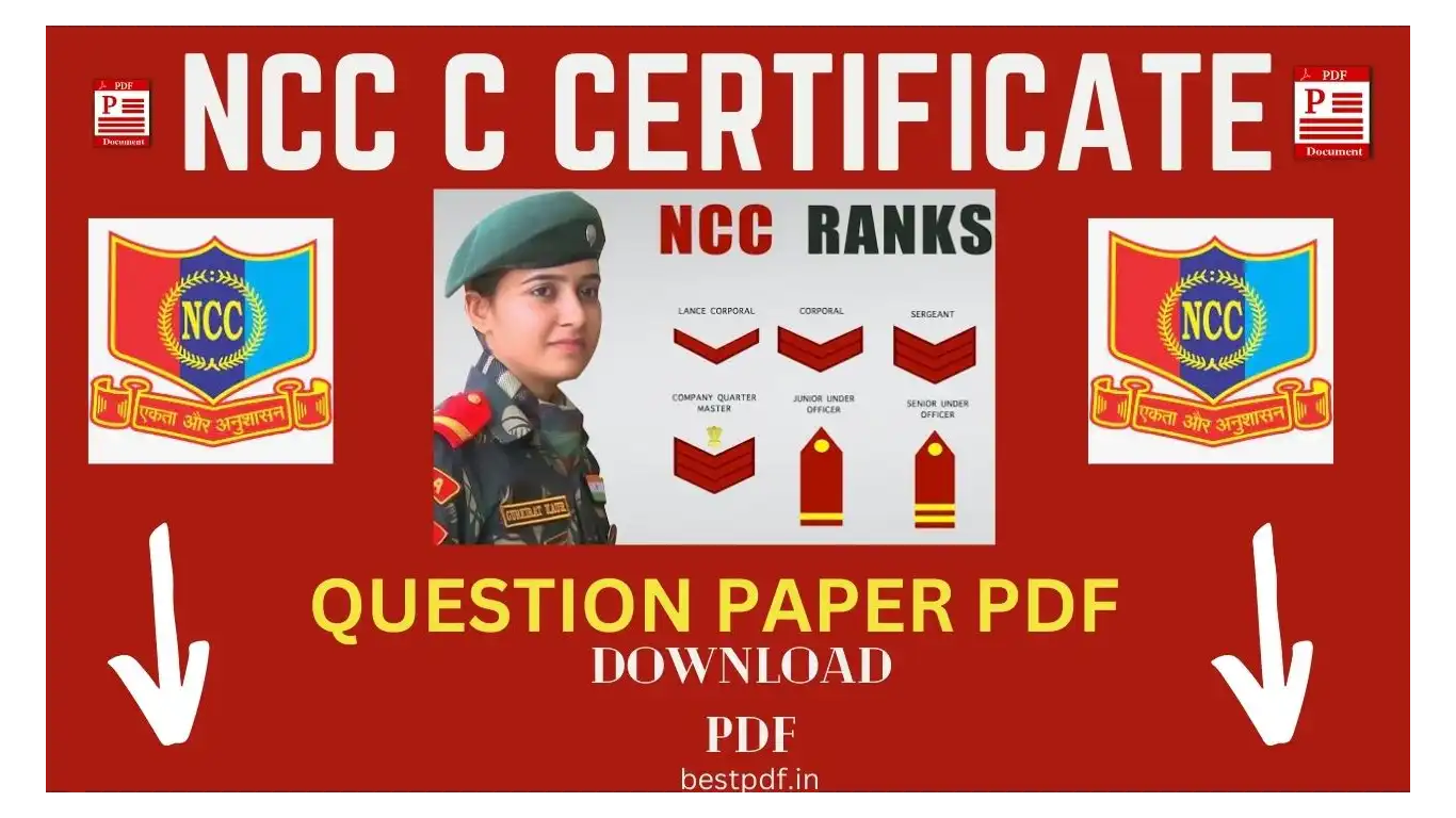 NCC C CERTIFICATE QUESTION PAPER IN HINDI PDF